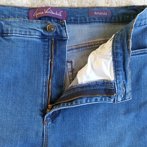 Gloria Vanderbilt Amanda Slendering VIscose Jeans Plus 14 Blue - Picture 8 of 14